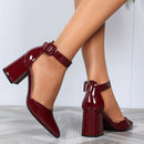 Sapato de Salto Envernizado - Crimson Poise®