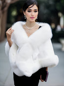 Estola de Pele Xale Feminino de Inverno - Blanc Glacé®