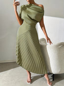 Vestido Midi Clássico Élégance d’Olive  - DrèssChic