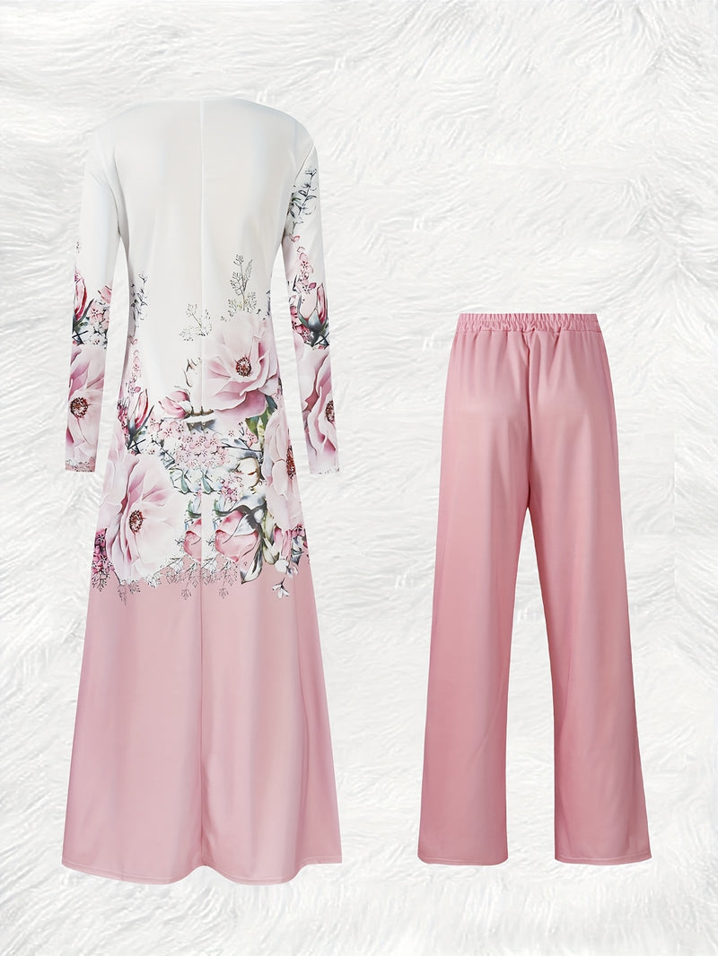 Conjunto Longo Sofisticado de Helanca - Rosée Fleurie®