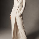 Terninho Feminino Alfaiataria Longo Sofisticado - Beige Majesté®