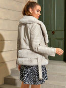 Jaqueta Feminina de Couro e Pele - Realeza Urbana®