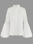 Camisa de Seda Manga Balonê - ChemissChic®