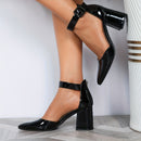 Sapato de Salto Envernizado - Crimson Poise®