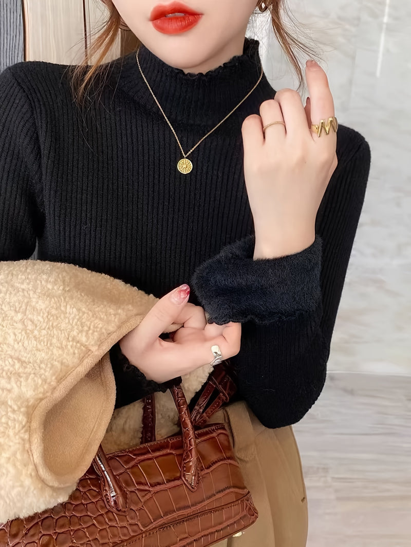 Suéter Feminino Forrado de Lã - Winter Embrace®