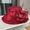 Chapéu Feminino de Organza com Flores - Rose Élégance®