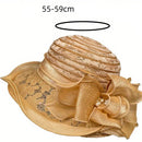 Chapéu Feminino de Organza com Flores - Rose Élégance®