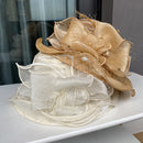 Chapéu Feminino de Organza com Flores - Rose Élégance®