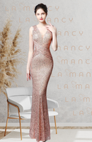 Vestido Longo em Paetê Lueur d'Étoile - DrèssChic