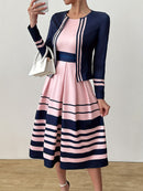 Vestido Midi Clássico Élégance Marine®   - DrèssChic