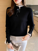 Suéter Feminino Duplo de Lã Gola Alta - Chic Velvet Layers®