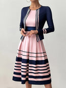 Vestido Midi Clássico Élégance Marine®   - DrèssChic