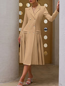 Vestido Midi Elegante e Clássico - Rosée Majestueuse®