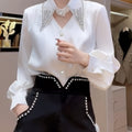 Camisa de Seda com Strass - ChemissChic®