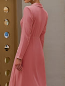 Vestido Midi Elegante e Clássico - Rosée Majestueuse®