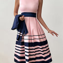 Vestido Midi Clássico Élégance Marine®   - DrèssChic