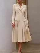 Vestido Midi Elegante e Clássico - Rosée Majestueuse®