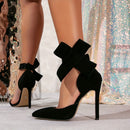 Scarpin de Camurça Salto Agulha Noeud de Luxe - PasChic