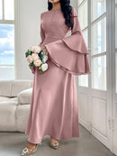 Vestido Longo Acetinado Aurora Belle - DrèssChic