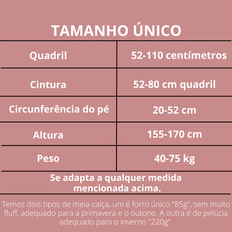 Meia Calça Forrada Translúcida - Glacenne®