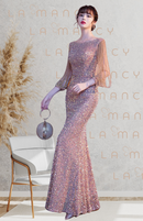 Vestido Longo em Paetê Éclat de Perles - DrèssChic