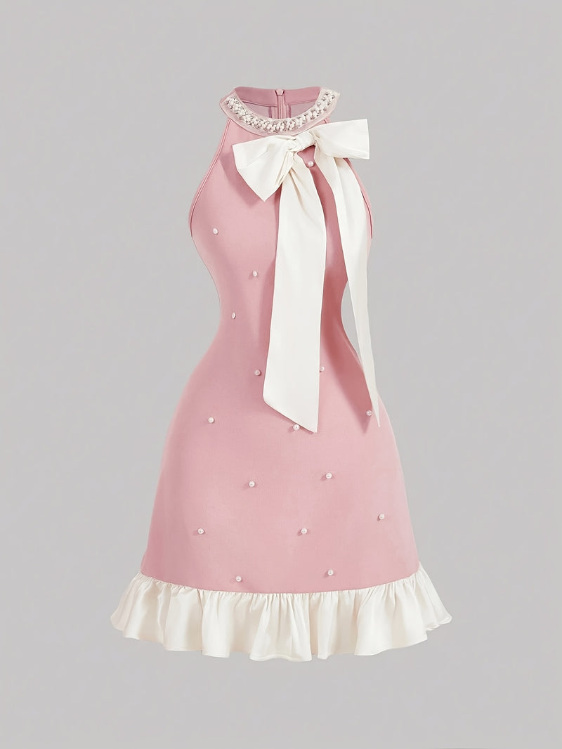 Vestido Curto Sem Manga - Cutie Pearly Bow®