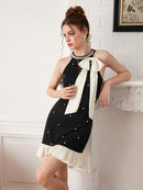 Vestido Curto Sem Manga - Cutie Pearly Bow®