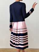 Vestido Midi Clássico Élégance Marine®   - DrèssChic