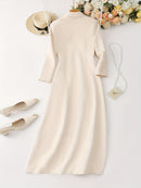 Terninho Feminino Alfaiataria Longo Sofisticado - Beige Majesté®