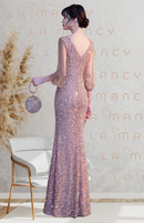 Vestido Longo em Paetê Éclat de Perles - DrèssChic