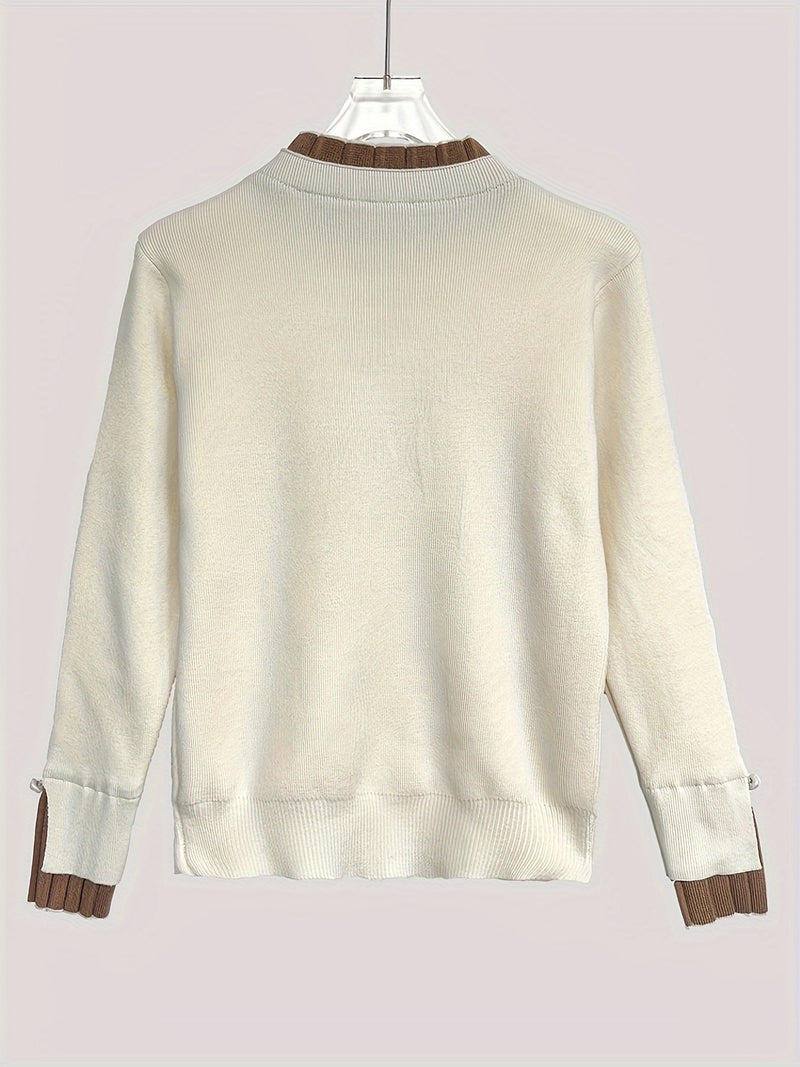 Suéter Feminino Duplo de Lã Gola Alta - Chic Velvet Layers®