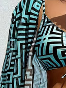 Biquíni e Saída Geometric Fresh - SoleilChic