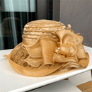 Chapéu Feminino de Organza com Flores - Rose Élégance®