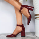 Sapato de Salto Envernizado - Crimson Poise®