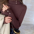 Suéter Feminino Forrado de Lã Delicado Gola Alta - Frost Charm®