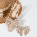 Scarpin de Verniz com Laço de Strass Apricot Shine® - PasChic