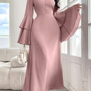 Vestido Longo Acetinado Aurora Belle - DrèssChic