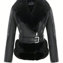 Jaqueta Feminina de Couro e Pele - Realeza Urbana®