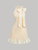 Vestido Curto Sem Manga - Cutie Pearly Bow®