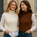 Cardigan Feminino sem Manga - Wool Whisper Knot®