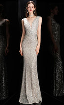 Vestido Longo em Paetê Lueur d'Étoile - DrèssChic