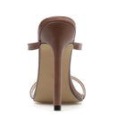 Sandália Salto Agulha de Couro Allure de Minuit  - PasChic