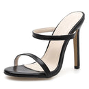 Sandália Salto Agulha de Couro Allure de Minuit  - PasChic