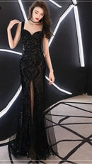 Vestido Longo em Paetê Sirène Royale - DrèssChic