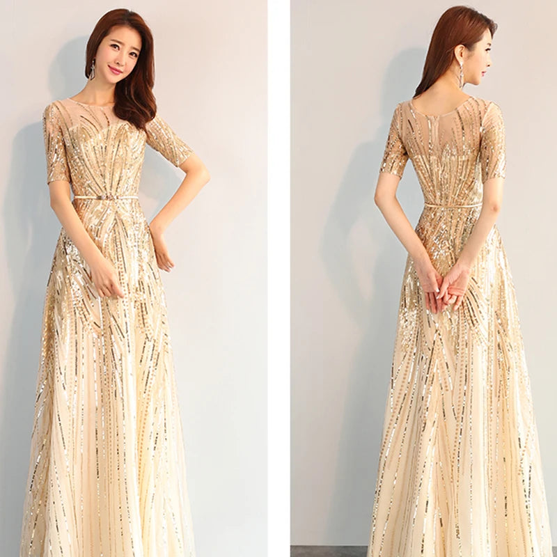 Vestido Golden Glamour Gown -  DrèssChic