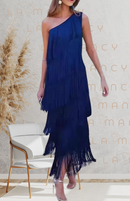 Vestido Longo Franjas Ravissante  - DrèssChic