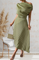 Vestido Midi Clássico Élégance d’Olive  - DrèssChic