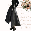 Saia de Couro Midi Fenda Cintura Alta Alexandria - JupeChic