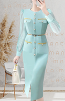 Vestido Midi Clássico Émeraude Royale - DrèssChic