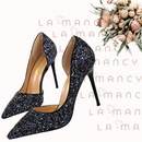 Scarpin Salto Agulha Cristal Noir - PasChic